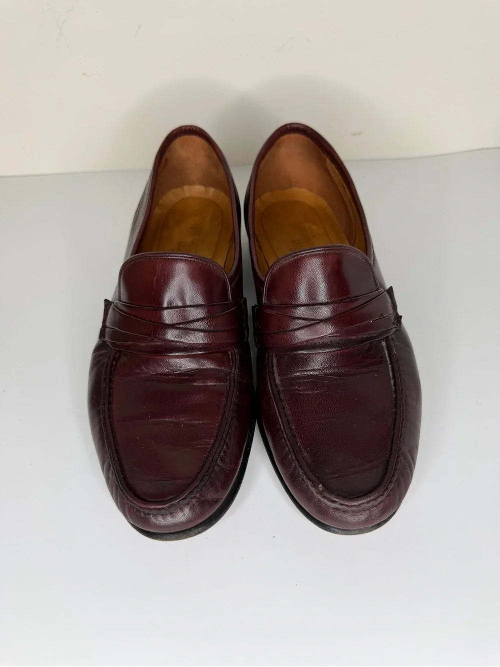 Allen Edmonds Bergamo Moc Toe Brown Leather Slip On Loafers Men’s 9D 49070 Italy